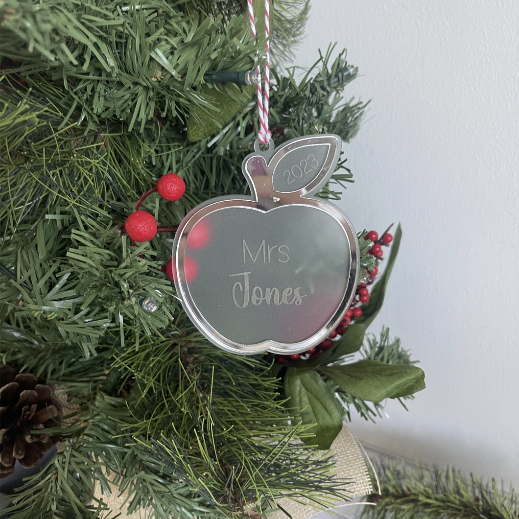 Personalised Apple Christmas Ornaments