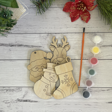 Load image into Gallery viewer, DIY Painted Christmas Ornaments - 4 Pack
