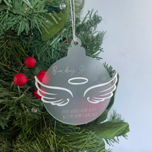 Load image into Gallery viewer, Angel Wings Christmas Memorial Ornament
