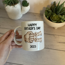 Load image into Gallery viewer, Personalised Father&#39;s Day Fists Mug
