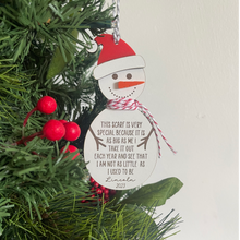 Load image into Gallery viewer, Children&#39;s Height Snowman Christmas Ornament
