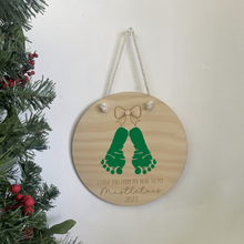 Load image into Gallery viewer, My Mistletoes Christmas Footprint Plaque
