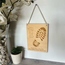 Load image into Gallery viewer, Father&#39;s Day Footprint Plaque
