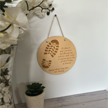 Load image into Gallery viewer, Father&#39;s Day Footprint Plaque
