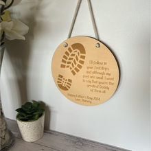 Load image into Gallery viewer, Father&#39;s Day Footprint Plaque
