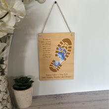 Load image into Gallery viewer, Father&#39;s Day Footprint Plaque
