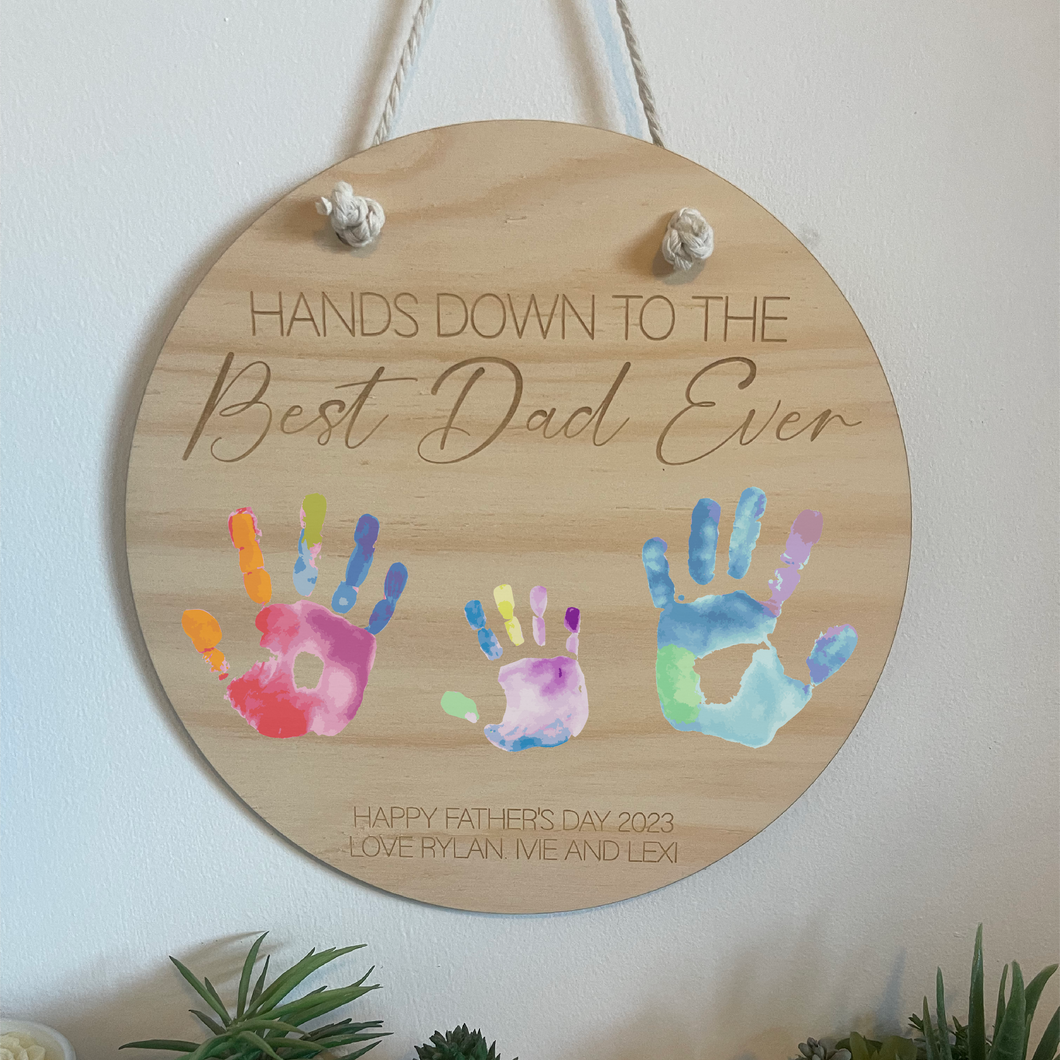 Kids Handprint Plaque