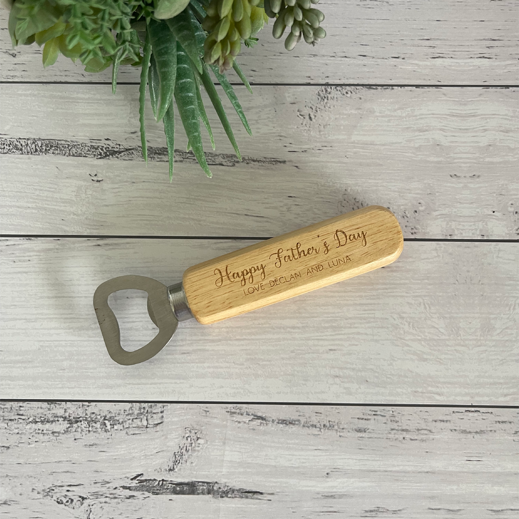 Custom Engraved Father's Day Bottle Opener