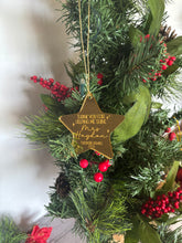 Load image into Gallery viewer, Personalised Teacher Star Christmas Ornament
