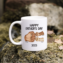 Load image into Gallery viewer, Personalised Father&#39;s Day Fists Mug
