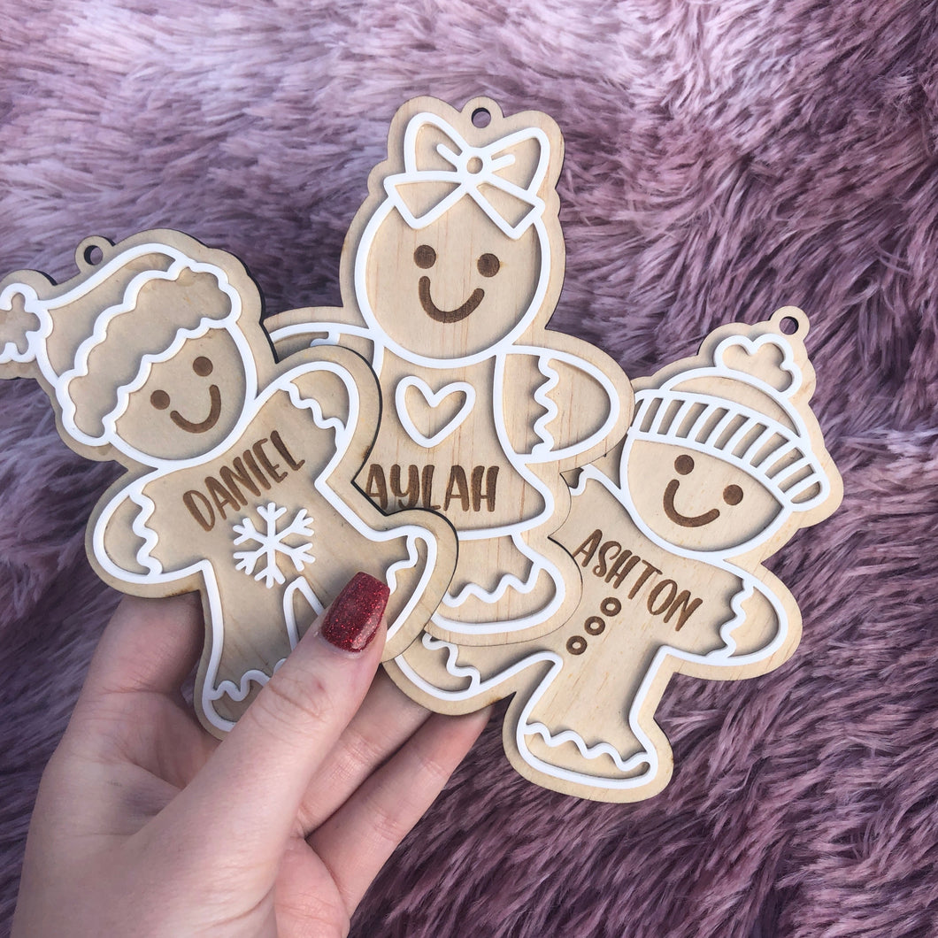 Personalised Gingerbread Christmas Tree Ornaments