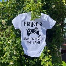 Load image into Gallery viewer, Player 3 Has Entered The Game Bodysuit - Baby Announcement
