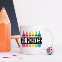 Load image into Gallery viewer, Teacher Monogrammed Crayon Mug
