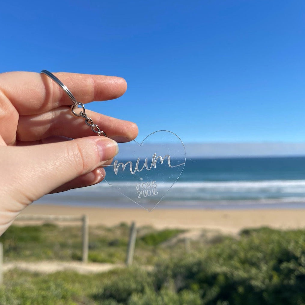 Wooden/Acrylic Mother's Day Keychains for Mum, Nana, Grandma