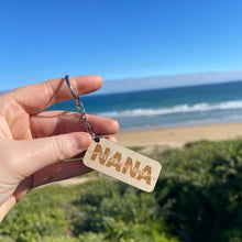 Load image into Gallery viewer, Wooden Mother&#39;s Day Keychain for Mum&#39;s, Nana&#39;s, Grandma&#39;s etc.
