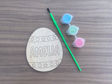 Load image into Gallery viewer, DIY Kids Personalised Wooden Easter Egg Painting Set
