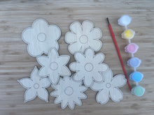 Load image into Gallery viewer, DIY Wooden Painted Flowers
