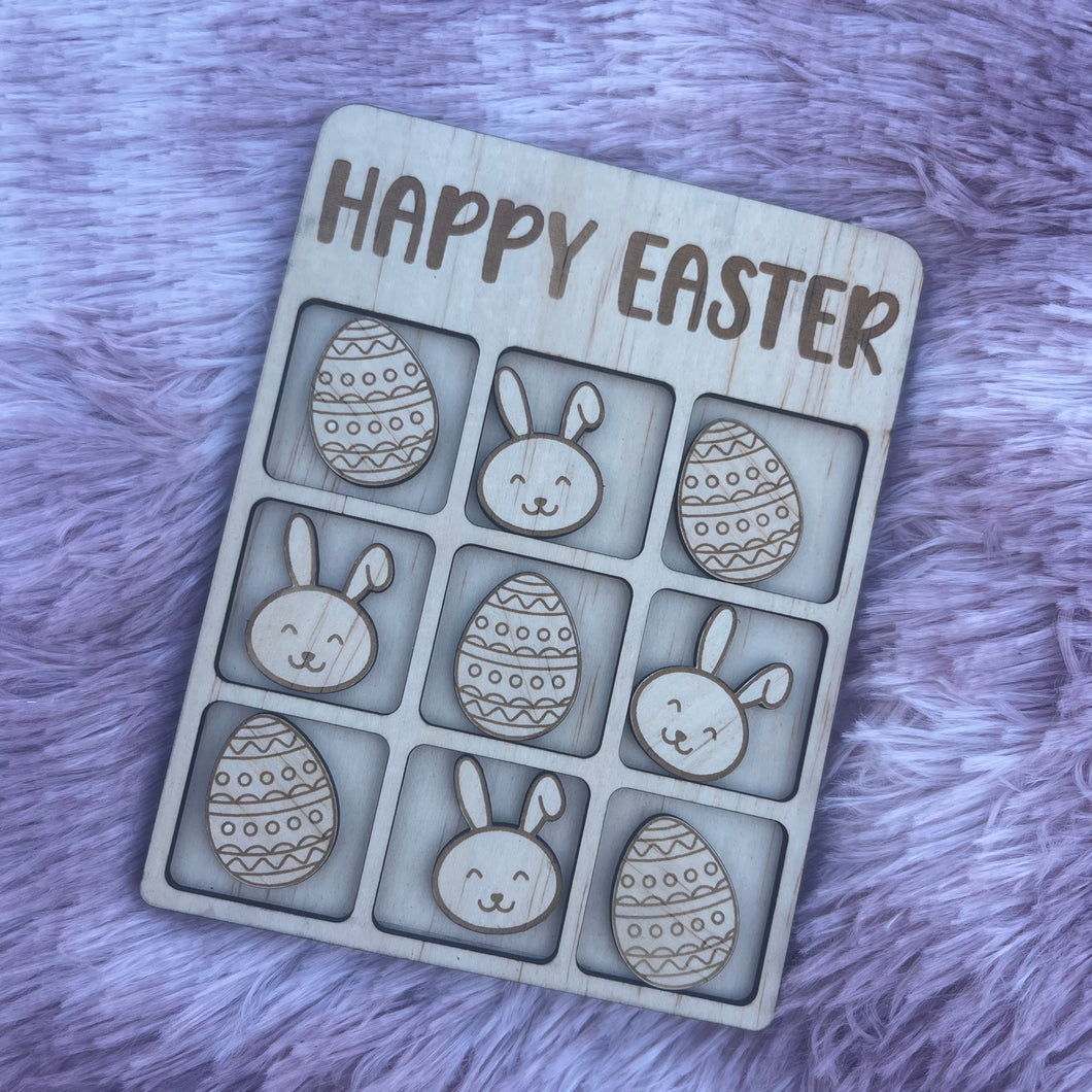 Wooden Easter Tic Tac Toe