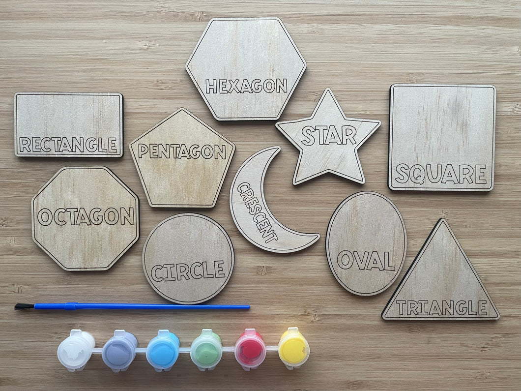 DIY Wooden Painted Shapes