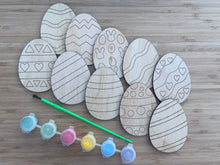 Load image into Gallery viewer, DIY Kids Wooden Easter Egg Painting Set
